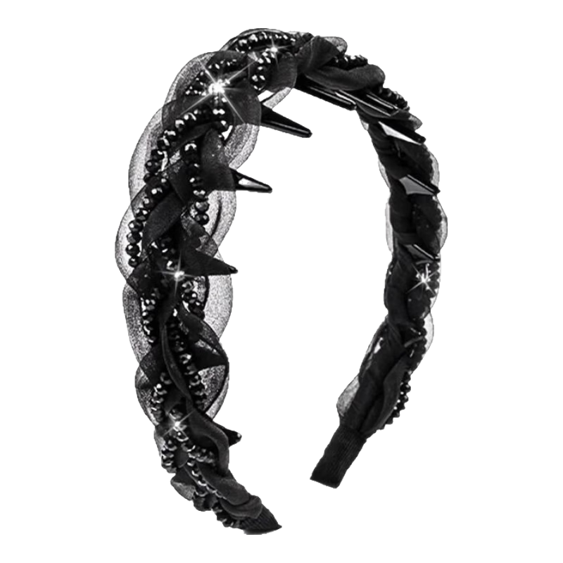 Jianyingshu Paris Princess Wide Headband Non-Slip Hairband with Teeth for Women New Style