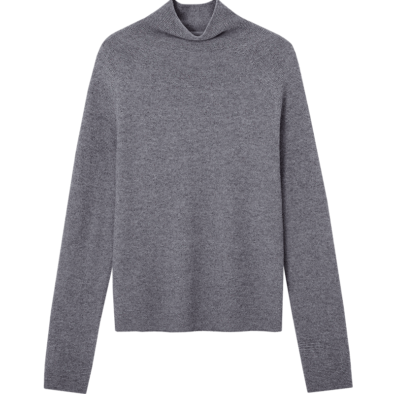 DemanaăSheep Wool and Cashmere BlendăAutumn Soft Style Turtleneck Loose Fit Knit Sweater for Women
