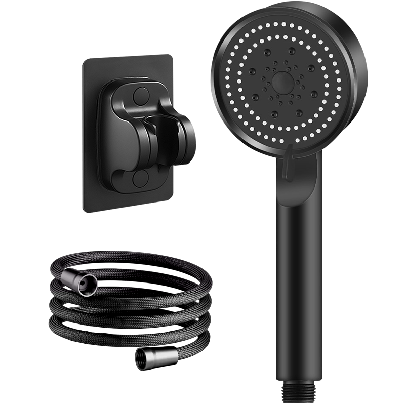 HSPA Pressure-Boosting Handheld Shower Head Black 5-Mode Shower Sprayer 5140D