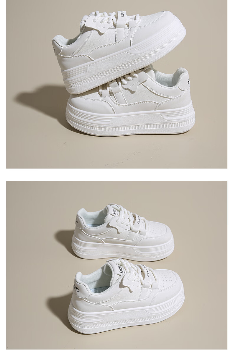 Cartelo Crocodile Women's Casual Shoes Fashion White Sneakers Spring Thick Sole Versatile Sports Shoes 1687 Mika Size 37 14