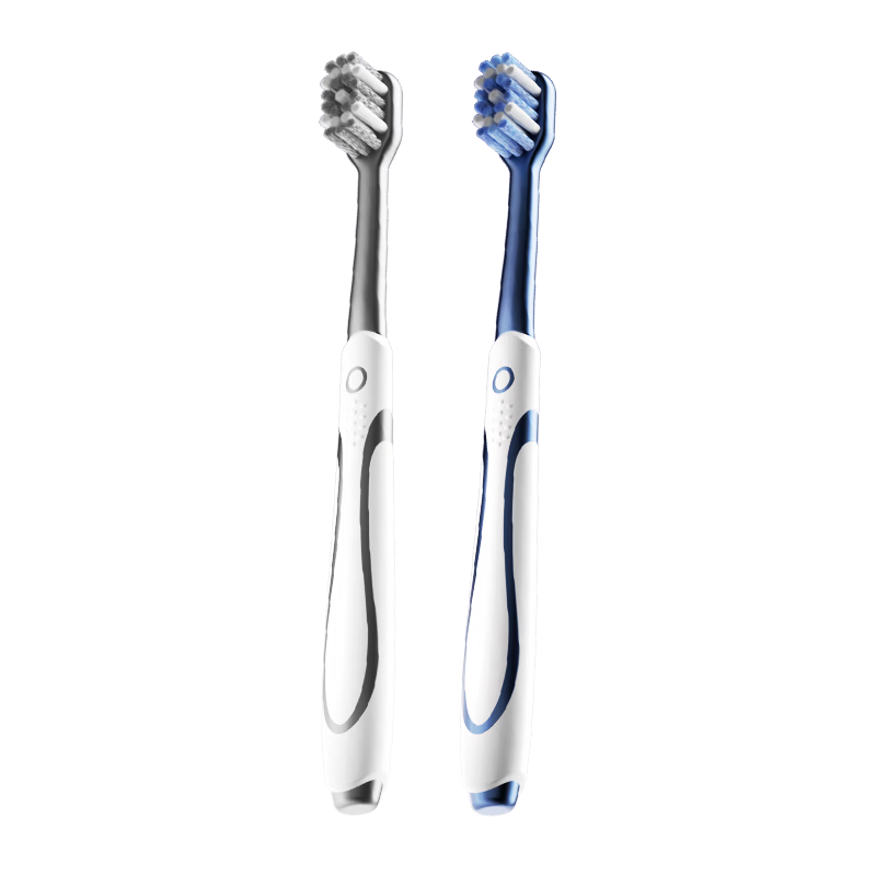 Haoci Liangpin Medium Hard Bristle Toothbrush for Adults, Men's Toothbrush, Stain Removal for Smoke and Tea, Durable - 2 Pack