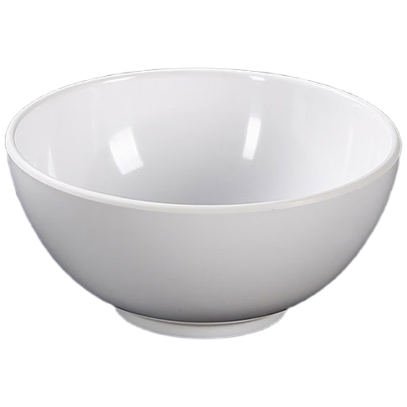 Caitang Zhizao White Imitation Porcelain Melamine Small Soup Rice Bowl 4.5 Inch Straight Mouth Bowl Jingcang