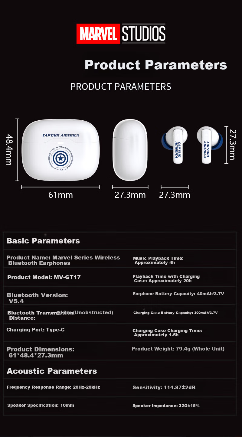 Disney Bluetooth Earphones, In-Ear ANC Noise Cancellation, ENC Call Noise Reduction, Ultra-Long Battery Life, No Sound Leakage, Birthday Gift for Men And Women, Suitable for Apple, DN20 Mickey Mouse 17