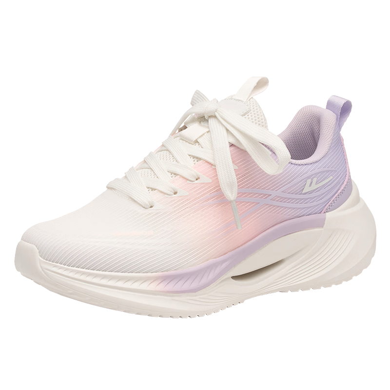 Warrior Women's Thick-Soled Breathable Sports Shoes 2026 Summer New Versatile Sneakers Pink Purple Mesh Size 35