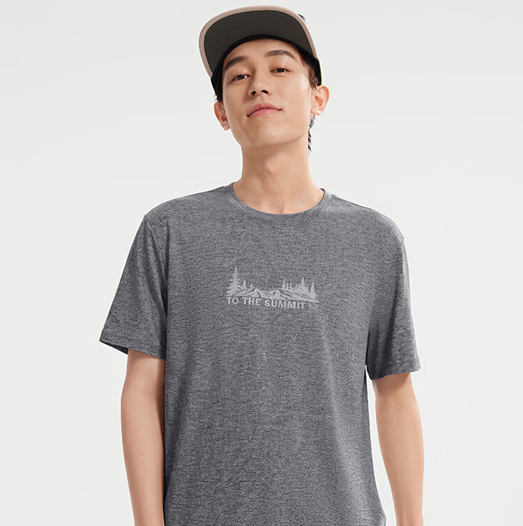 361° Men's T-Shirt Spring Summer New Quick-Dry Loose Outdoor Sports Casual Short Sleeve Top 652623102-2 26