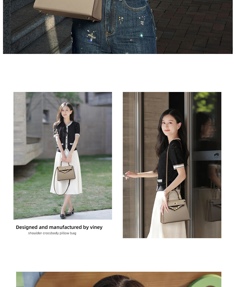 Viney Leather Kelly Bag Luxury Women's Crossbody Shoulder Bag Birthday Gift for Girlfriend Wife 6