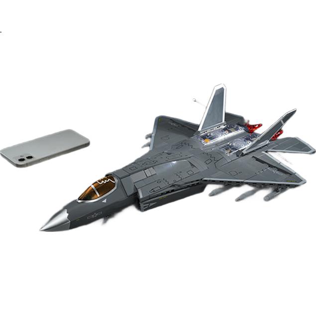 Конструктор ENLIGHTEN "Истребитель J-35" для сборки, модель военного самолета, подарок для мальчиков