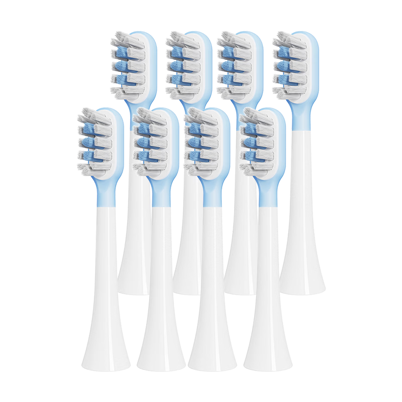 Dongnailun Compatible Replacement Brush Heads for Xiaomi Electric Toothbrush T301/T302/MES605/T501/MES608, 8-Pack, Rubber-Coated Shock Absorption