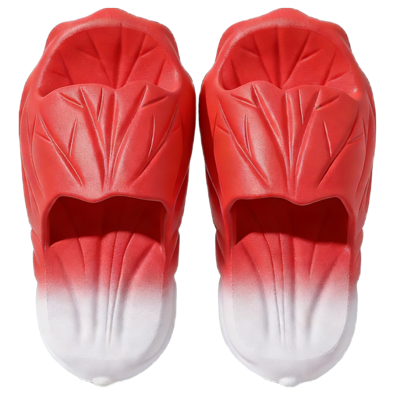 HIPANDA Cabbage Outdoor Slippers Women Non-Slip Thick Sole Height Increasing Soft Indoor Home Shower Men Flip Flops