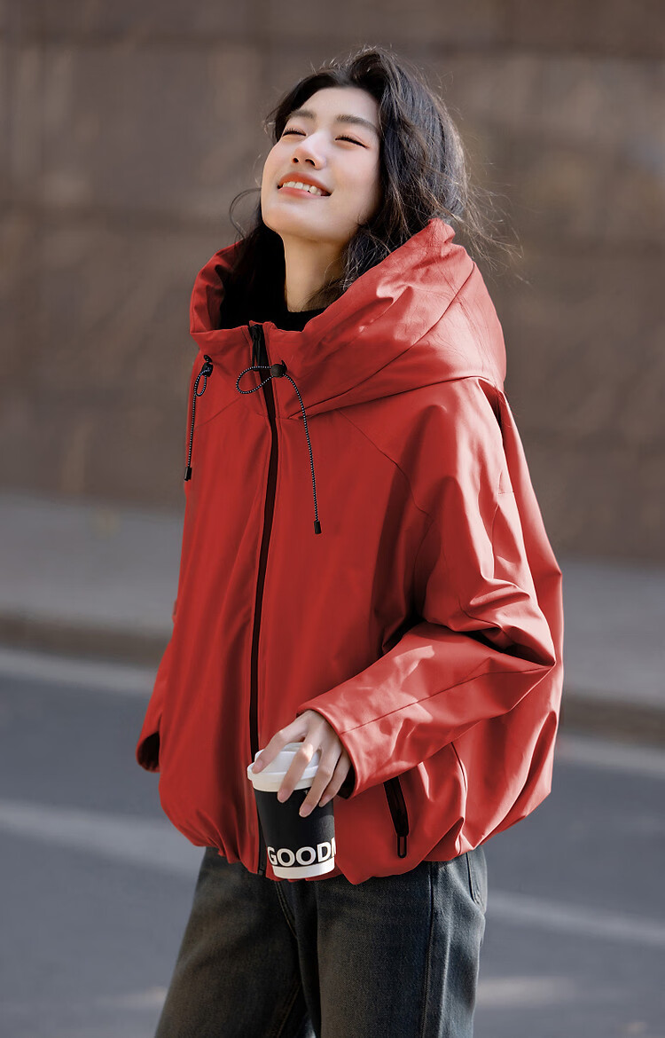 Demana [Three-Proof Black Technology] Winter 90% Duck Down Hooded Non-Detachable Elastic Hem Cloud Grid Taped Women's Down Jacket 4
