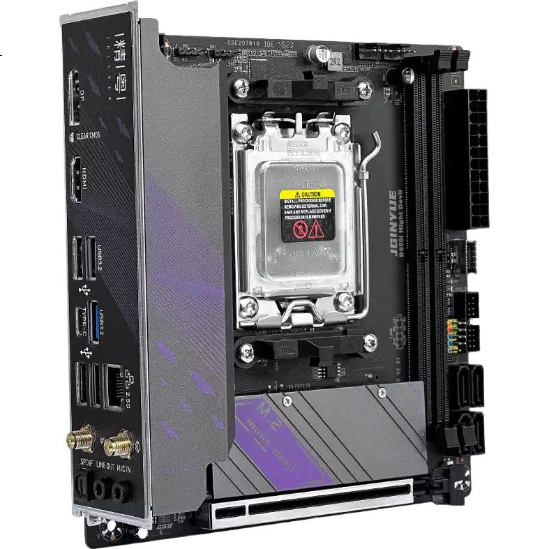 Материнская плата Jingyue B650I Night Devil DDR5, игровая, поддержка процессоров 9600X/9700X/7800X3D (сокет AMD B650/AM5)