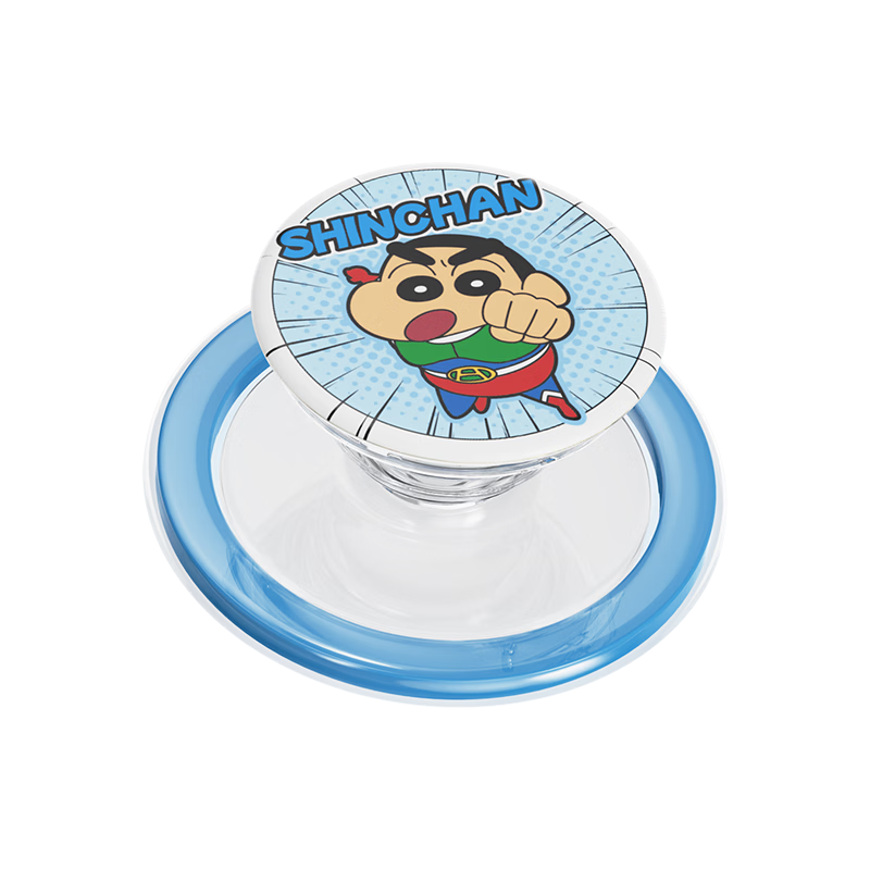 ROCK Crayon Shin-Chan Magnetic Phone Ring Holder, Desktop MagSafe Rotating Airbag Phone Stand, Compact Portable Stable Support, Detachable Transforming Superma