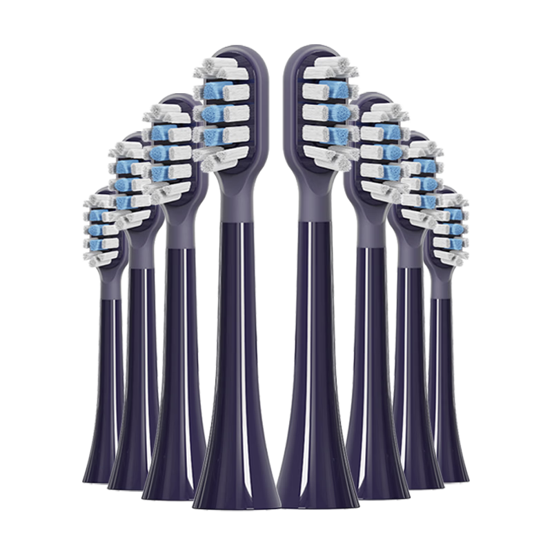 Donailun Compatible Xiaomi/Mijia Electric Toothbrush Heads for T301/T302 Upgraded Copper-Free Shock-Absorbing Deep Blue 8-Pack