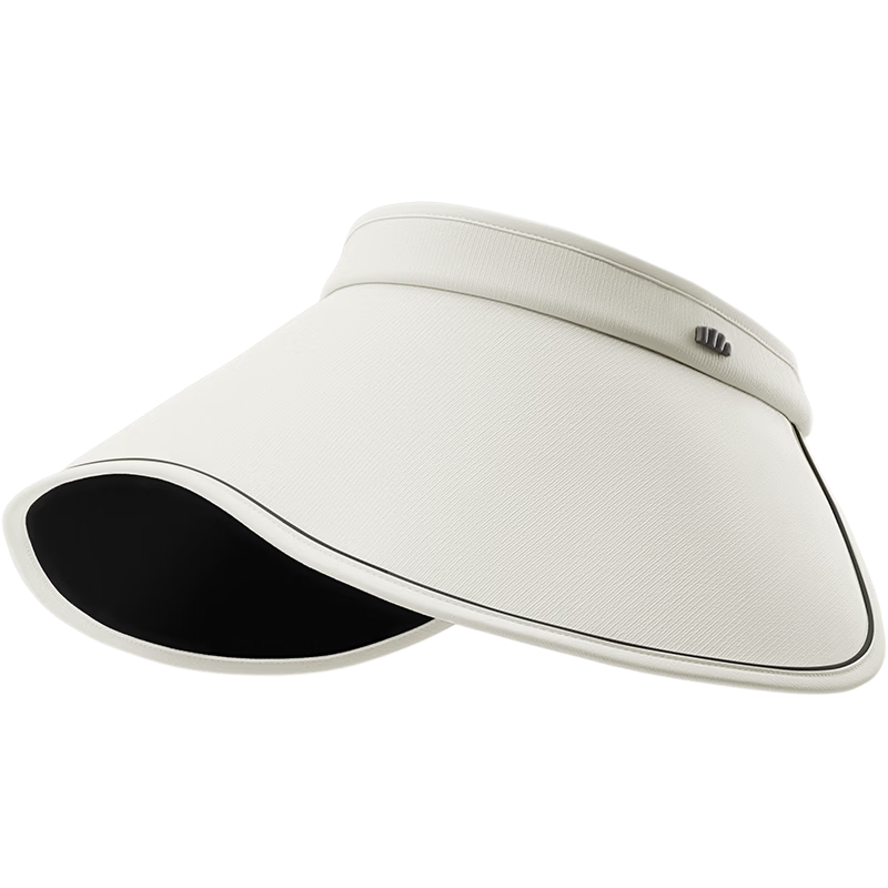 Beneunder Sun Hat for Women, UV Protection Cap, Black Gel Visor Hat, Portable Summer Roll-Up Storage White