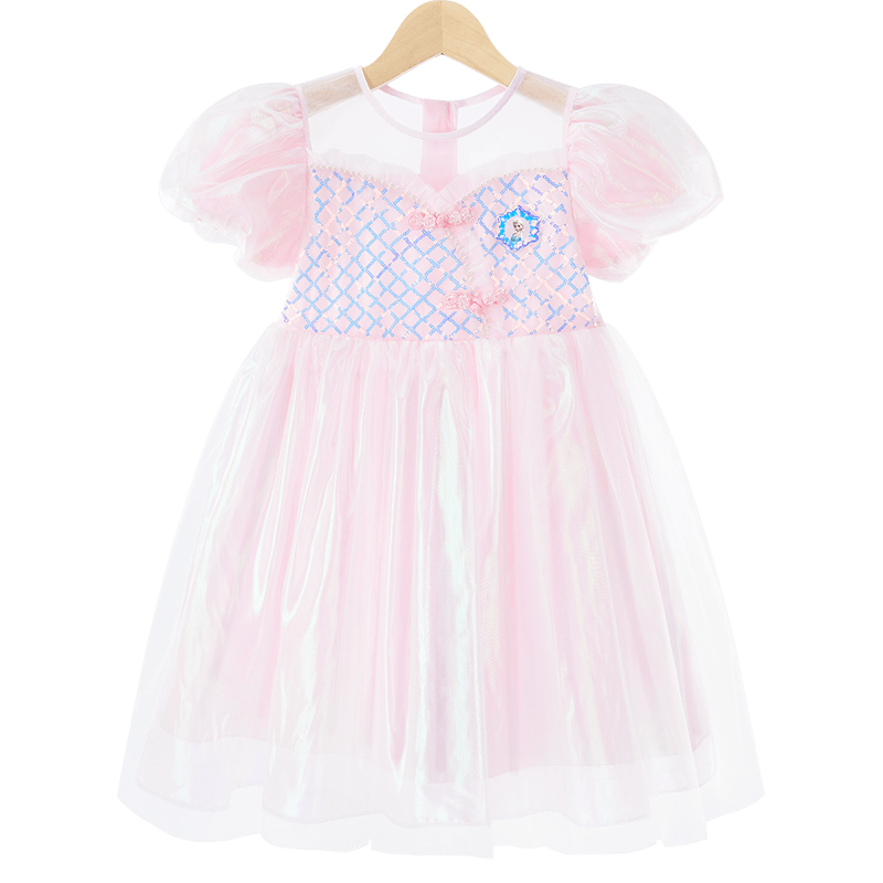 Disney Summer Princess Dress Girls Festival Gift Chinese Style Blue New Chinese Dress Girl Size 140