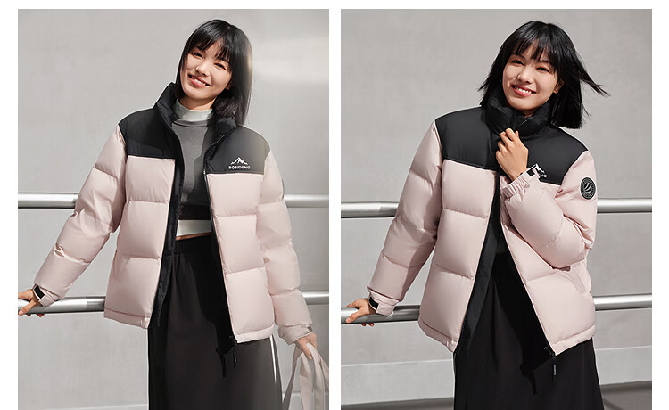 Bosideng Off-Season Winter Down Jacket Unisex Couple Short Fashion Casual Thickened Stand Collar Puffer Coat 17