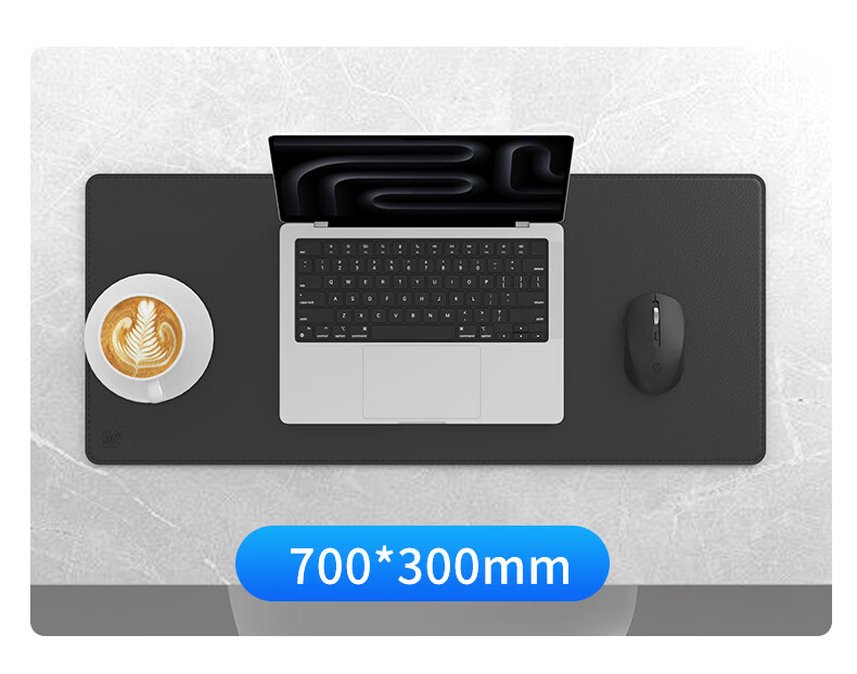 HP MP261 PU Leather Edge-Locked Gaming Office Computer Square Mouse Pad Thickened Non-Slip 45*40CM 10