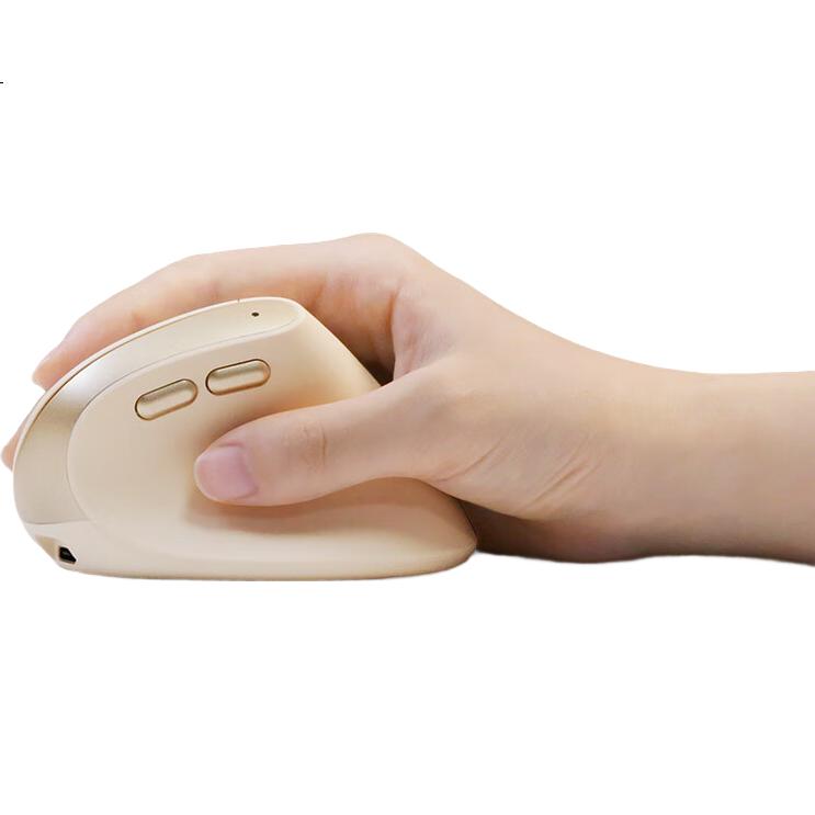 Беспроводная вертикальная мышь B.O.W Hangshi MD190L, перезаряжаемая, Bluetooth, эргономичная, бесшумная, молочный чай