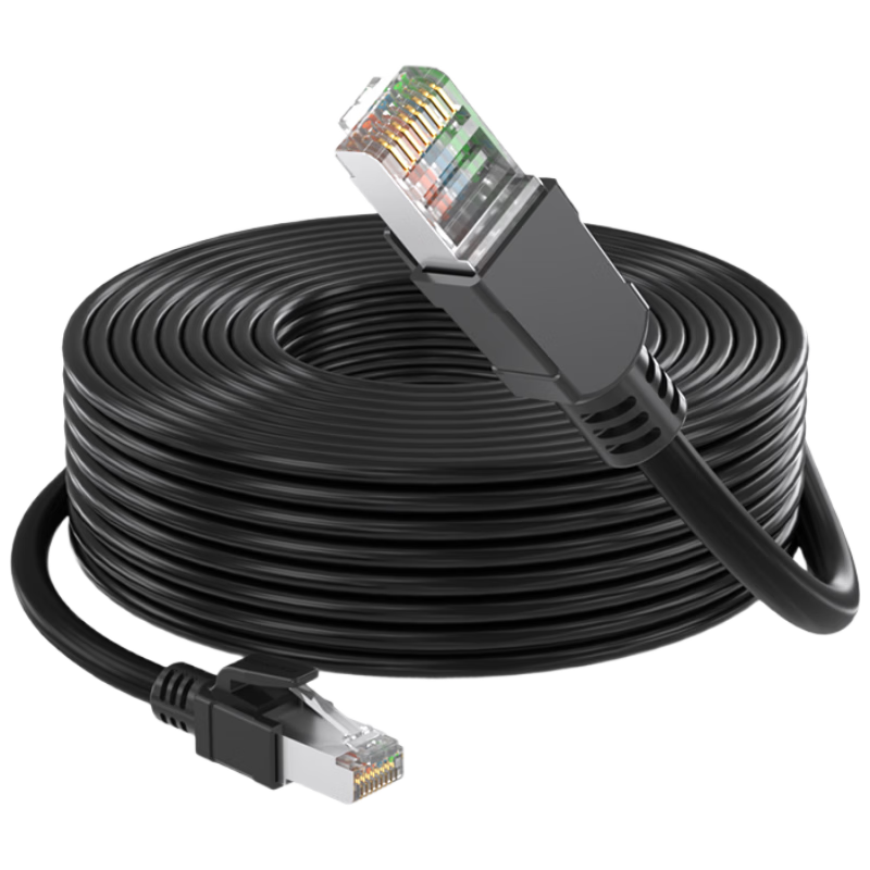 Bosende Outdoor Cat5e Ethernet Cable 100m Waterproof Sunproof Cold-Resistant with RJ45 Connector Non-Shielded for Surveillance Cameras BSD-CPY5-H100