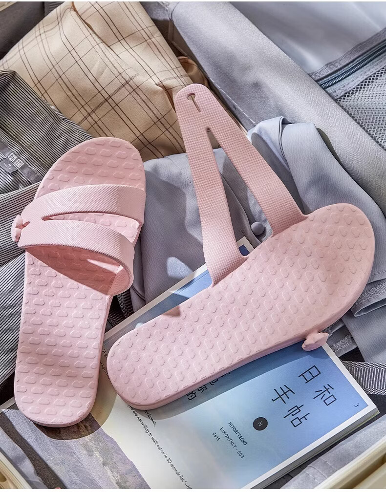 XGGC Travel Portable Foldable Slippers Detachable Non-Slip Bath Beach Hotel Shoes Light Blue Size 35-36 9