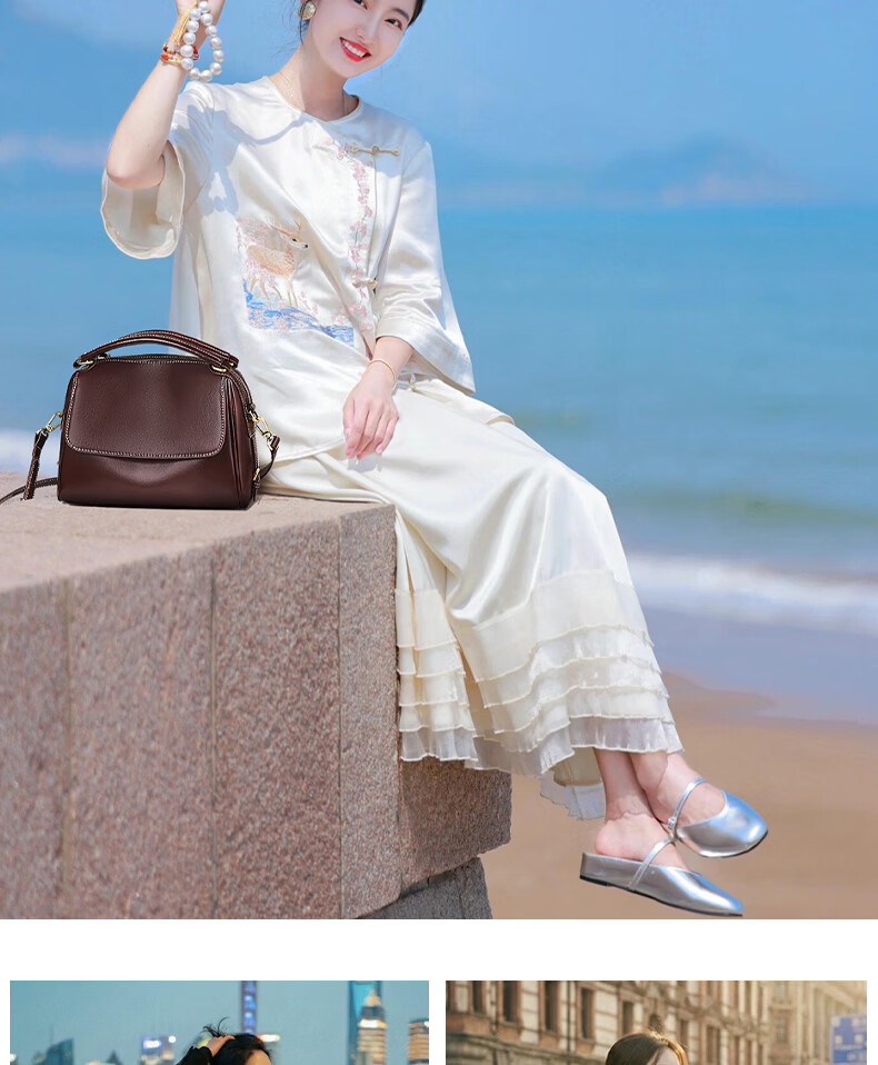 YUYULA Leather Handbag, Women's Crossbody Tote Bag, Large Capacity Brand Shoulder Bag, Practical Birthday And Mother's Day Gift for Mom 19