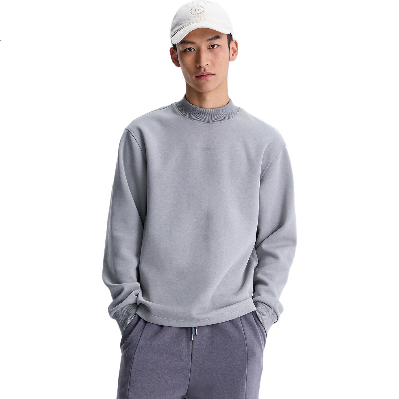 Meters Bonwe Sweatshirt, Unisex Style for Men And Women, New Autumn Collection, Solid Color Pullover, Simple Top, Trendy Loose Fit, Versatile Couple's Outfit