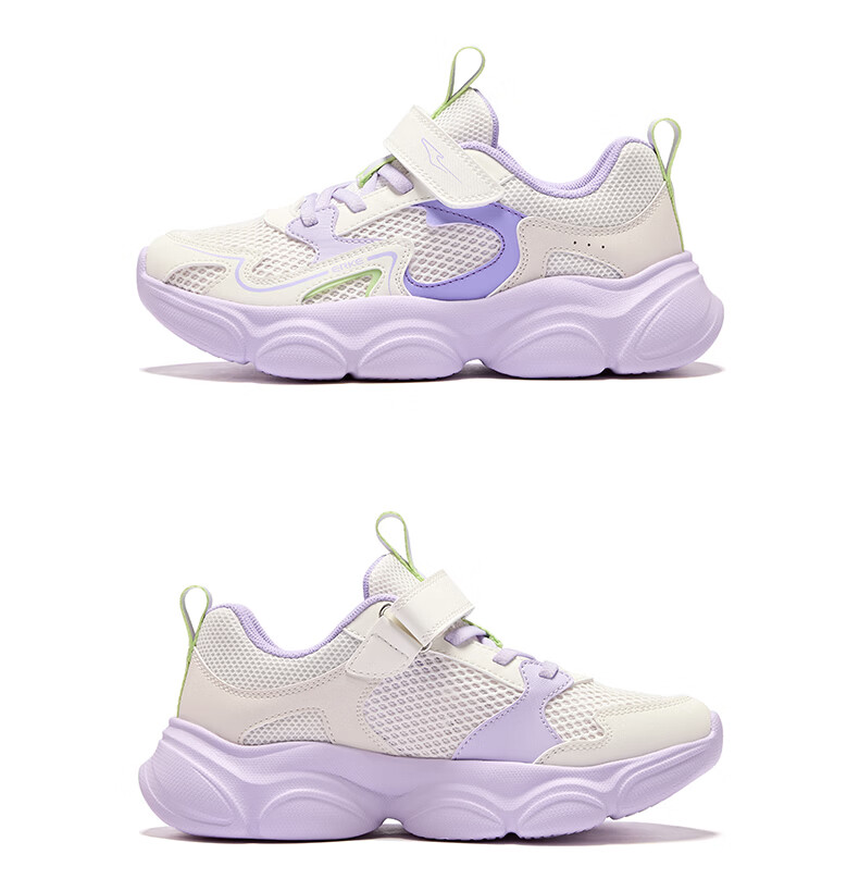 ERKE Kids Summer Casual Shoes Breathable Lightweight Sports Shoes Zero Gray/Whale Gray Size 34 51