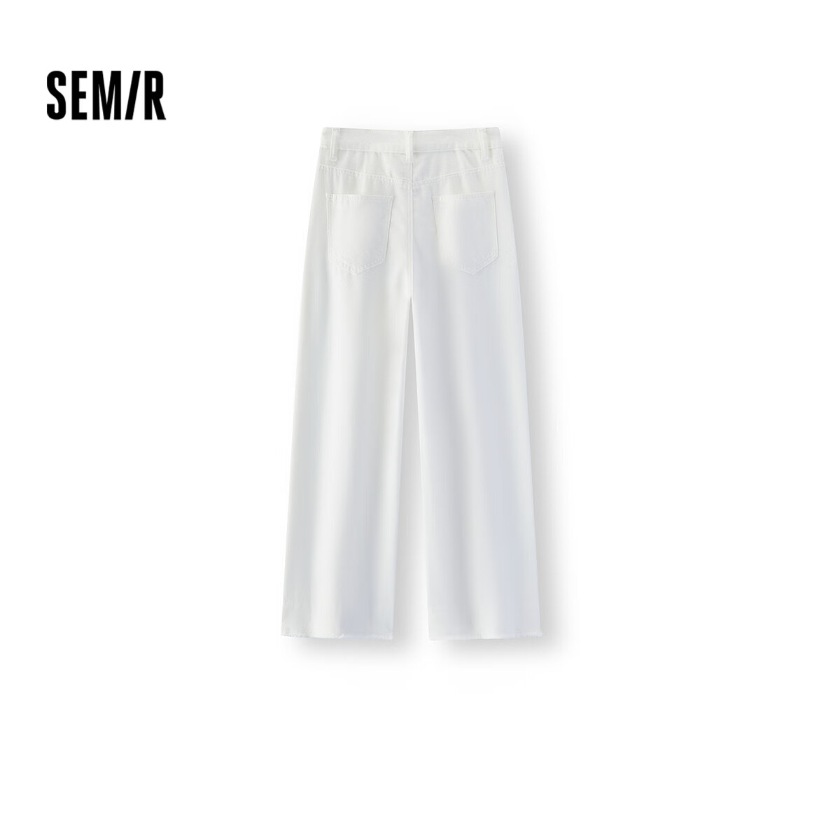 Semir Senrou | Women's Summer Cool Wide-Leg Denim Jeans Frayed Hem 2026 Petite Cropped Pants 109326124002