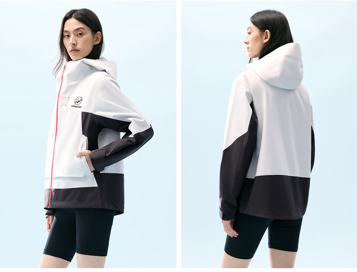 Panda Windproof and Rainproof Jacket Unisex 2026 Spring Summer Heavy Rain Waterproof Durable Outdoor Hiking Mountaineering Coat B076 35