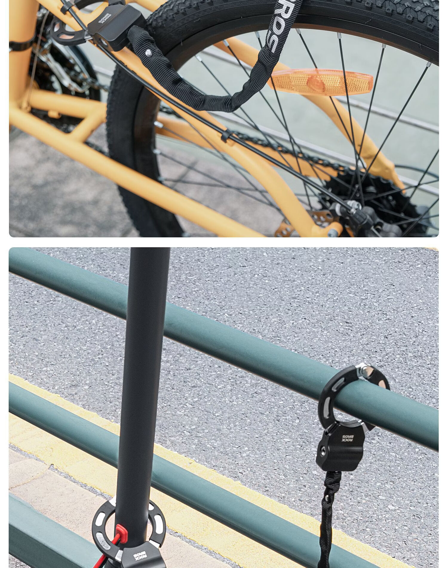 ROCKBROS Bicycle Lock Electric Scooter Chain Lock Anti-theft Chain Ring Lock Mountain Road Bike Lock Ring Lock 19