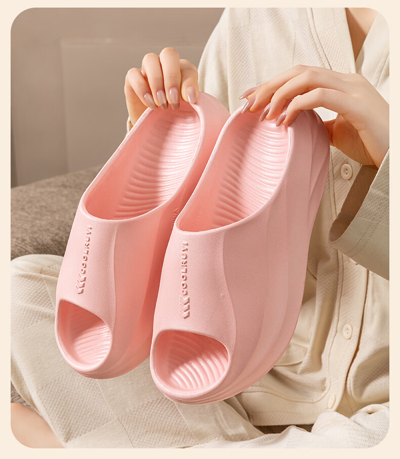 She Enjoy EVA Unisex Simple Thick-Soled Home Bathroom Shower Slippers 15