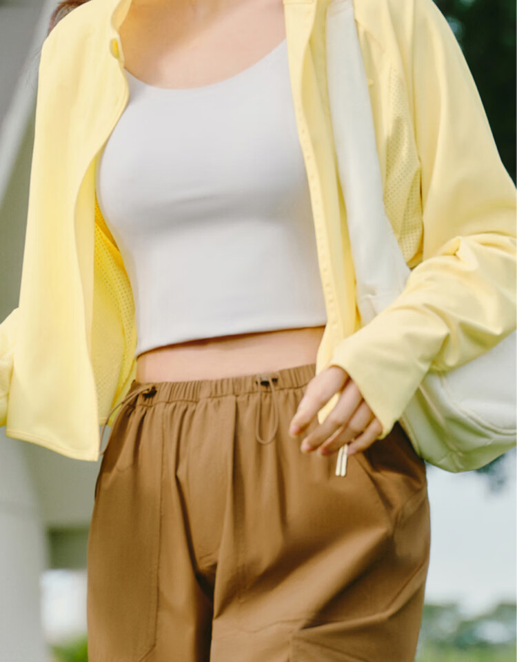 Beneunder Women's UV Protection Ice Silk Lightweight Cooling Sunshade Hoodie UL002 Frost Cream Yellow M 13