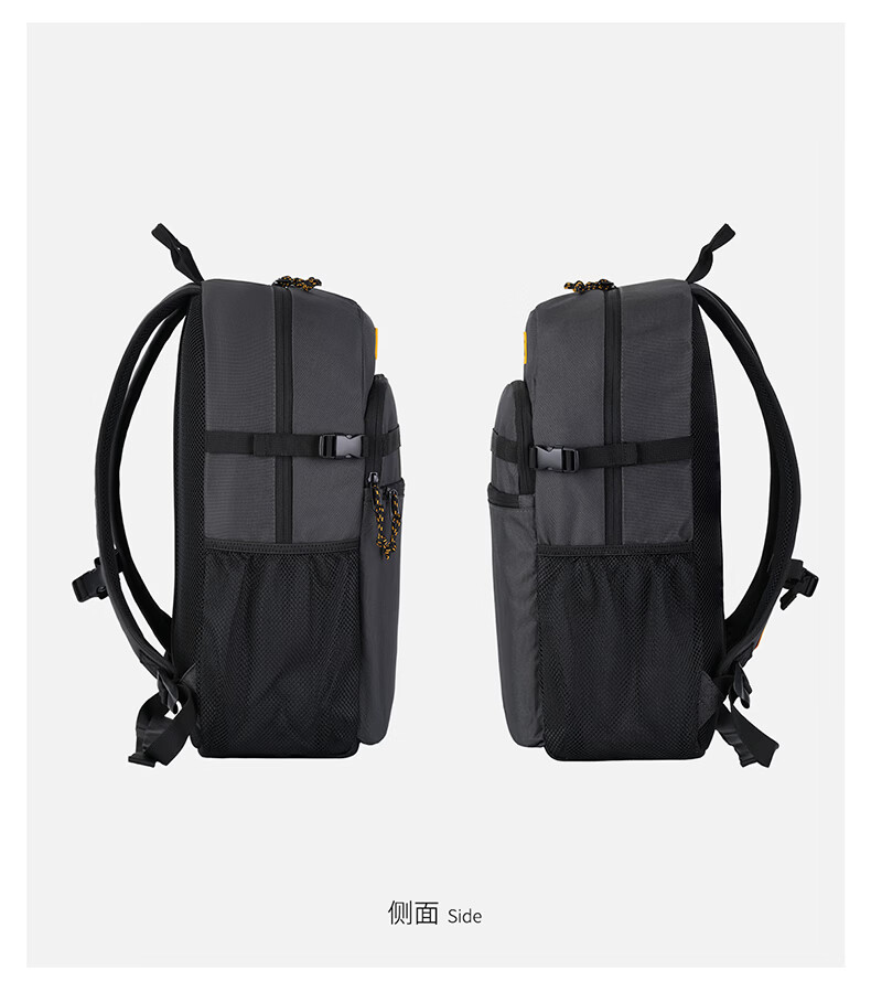 CAT Backpack Simple School Bag Laptop Bag 15/16 Inch Large Capacity Travel Bag 84982 Gray 11