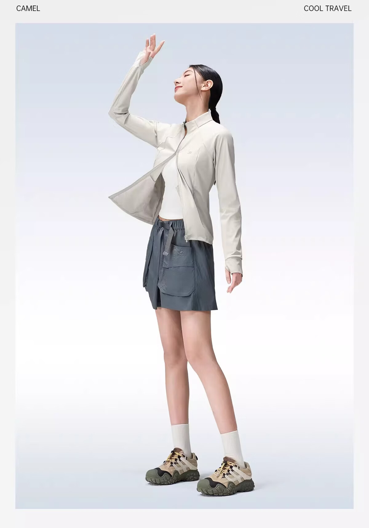 CAMEL Stand Collar Sun Protection Jacket 2026 Spring Summer New Original Yarn Cooling Breathable Sports Casual Short Coat 9006 16