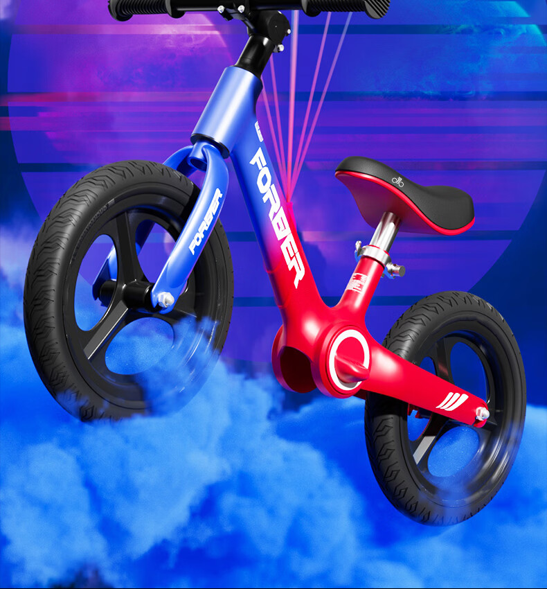 Forever Kids Balance Bike 1-3-6 Years Old Baby Glide Bike No Pedal Boy Birthday Gift 12 Inch Red 18