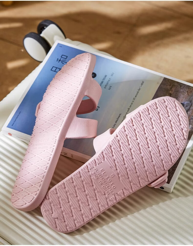 XGGC Travel Portable Foldable Slippers Detachable Non-Slip Bath Beach Hotel Shoes Light Blue Size 35-36 4