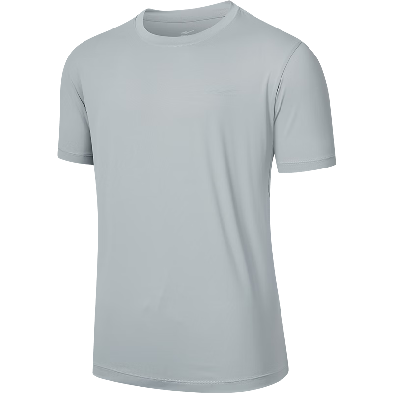 Erke Men's Summer Sports Short Sleeve T-Shirt Ice Cooling Quick-Dry Round Neck Running Shirt Solid Color Casual Base Layer Top
