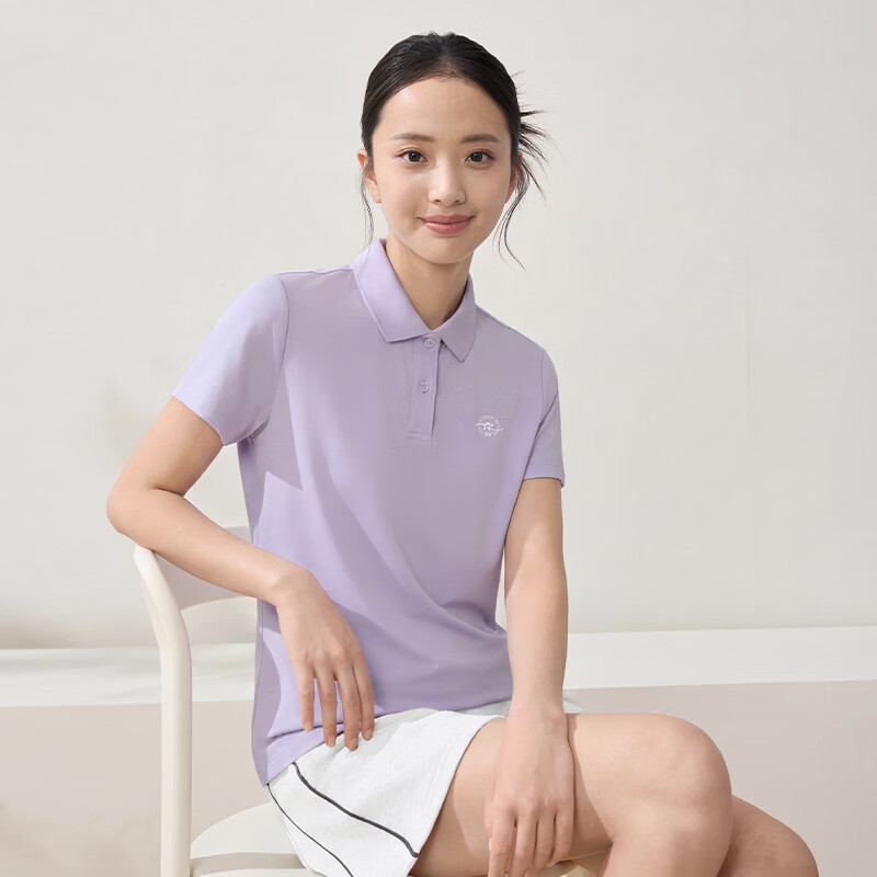 361° Women's Short Sleeve T-Shirt Spring Summer Quick-Dry Polo Shirt Sports Running Training Top 662624112H-1