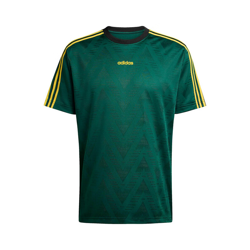 Adidas Originals Men's JACQUARD JSY Short Sleeve Top KE3337 Forest Green M 4