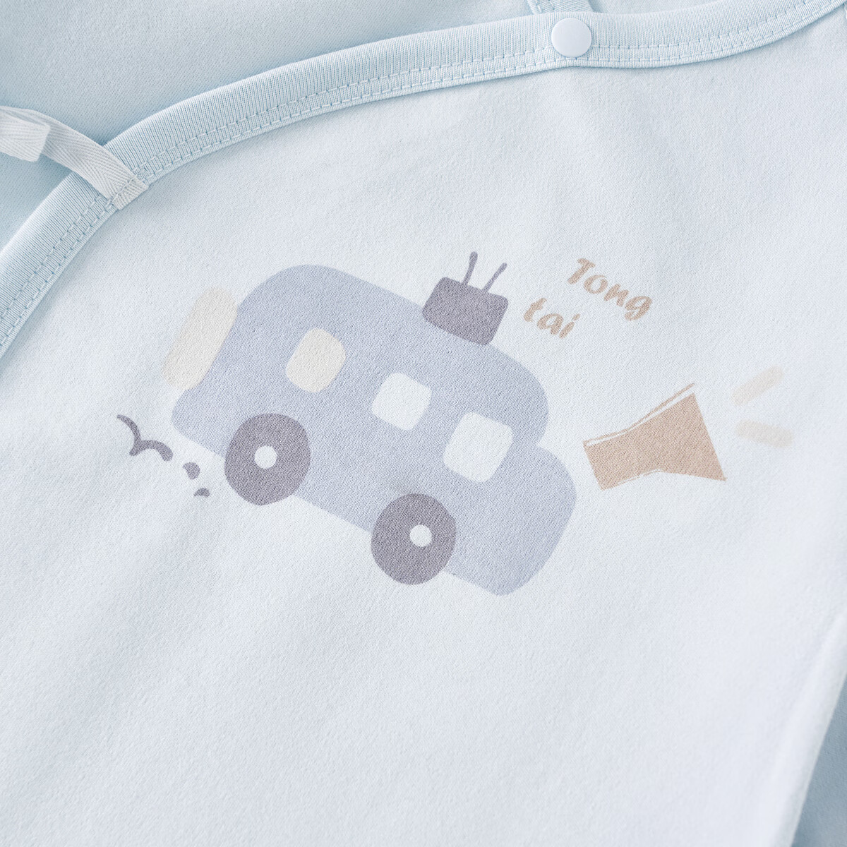 TONGTAI Baby Romper Spring and Autumn Pure Cotton Newborn Clothes Butterfly Jumpsuit Crawling Suit Blue 52cm