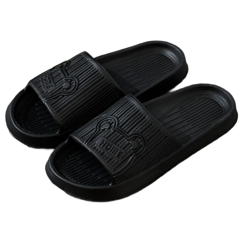 Qiumuxi Women's EVA Soft Sole Home Bathroom Shower Slippers Durable Casual Non-Slip Silent Couple Flip Flops