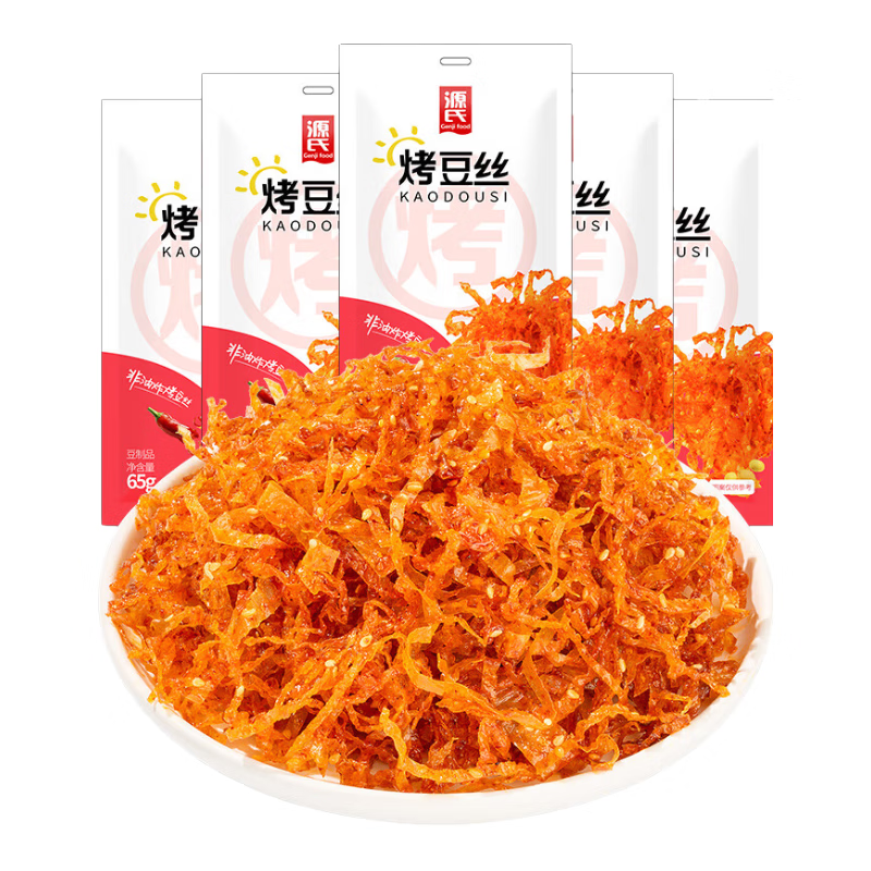 源氏辣条网红休闲零食小吃 办公室宿舍豆干制品 烤豆丝65g