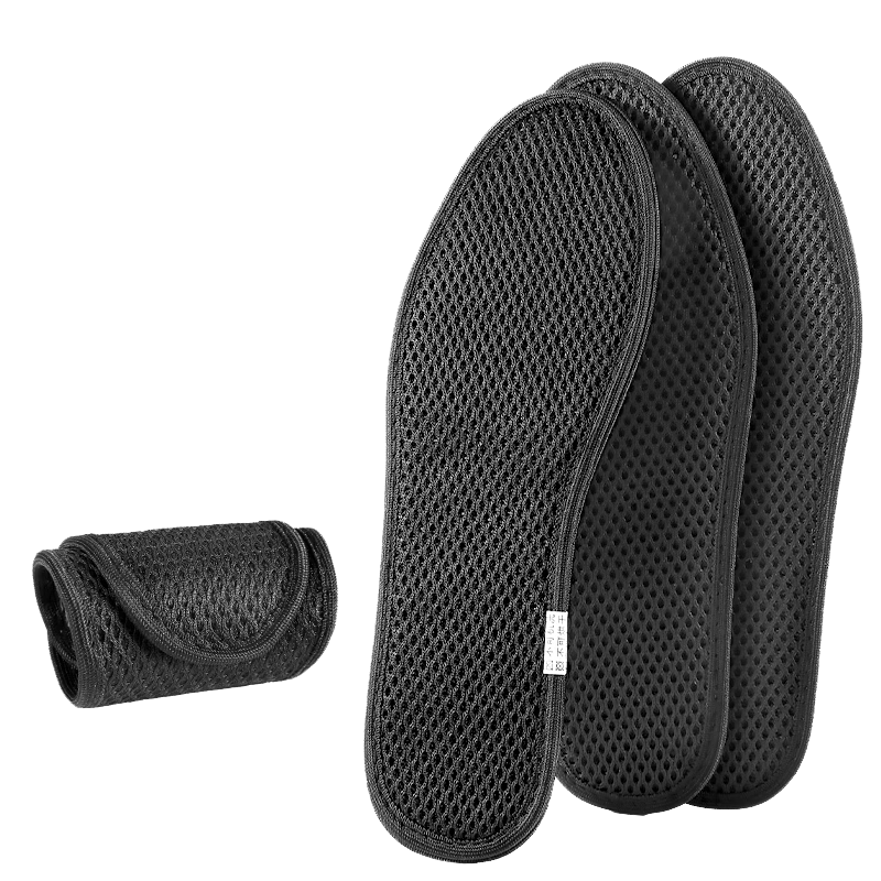 JVBV 5 Pairs Men's Odor-Resistant Insoles JD Self-Operated Sweat-Absorbing Breathable Bamboo Charcoal Deodorizing Thin Leather Shoe Insoles Size 39