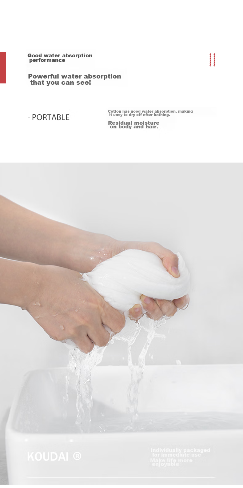 HINCLOUD Disposable Bath Towels for Business Trips And Travel, Thickened Washable Towels, 5 Pack, New And Old Styles Randomly Sent 6