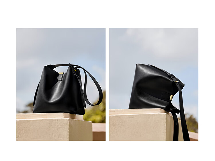 Nalandu Women's Bag 2026 New Cowhide Bucket Bag Shoulder Bag Crossbody Commuter Gift for Girlfriend 38 Goddess Festival Gift 10