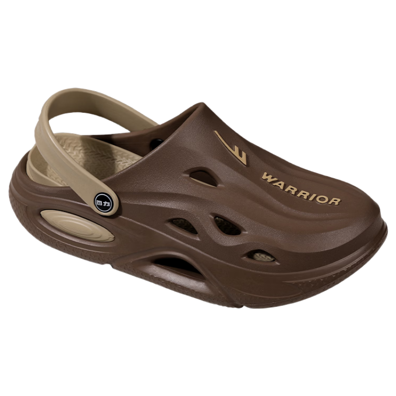 Warrior Official Men's Slippers 2026 Summer Outdoor Sandals Men's Outdoor Clogs Brown Khaki Size 43
