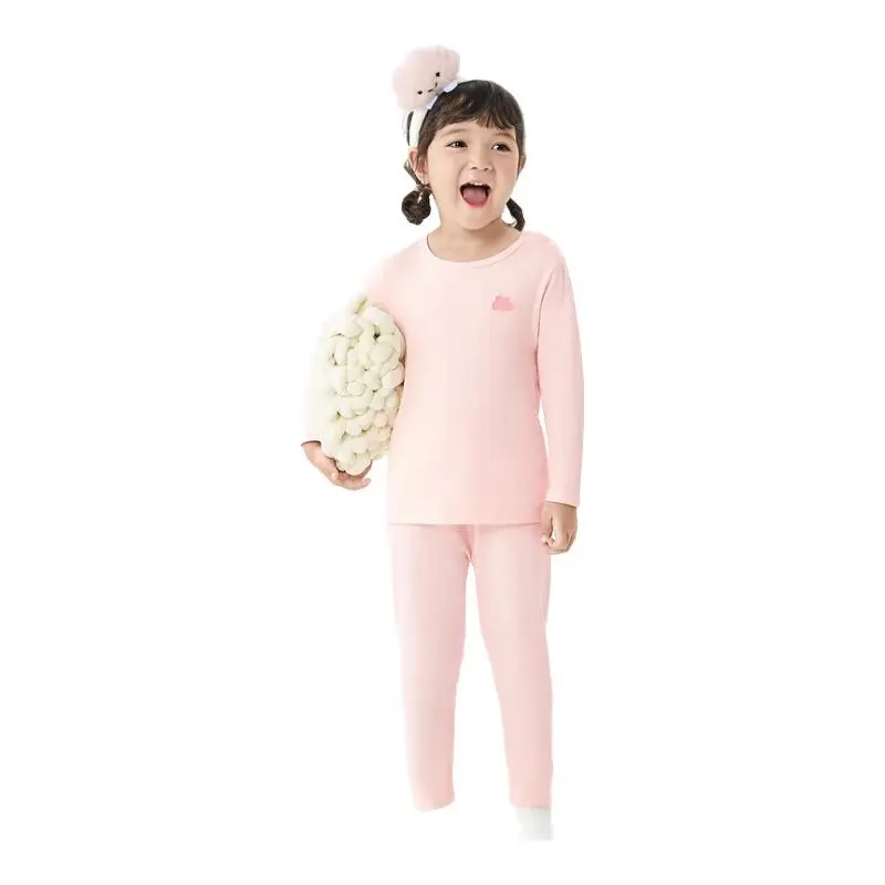 BALABALA Children's Autumn Underwear Set, Spring And Fall Girls' Inner Wear, Skin-Friendly Base Layer Pajamas, Pure Cotton Comfortable 209925169002