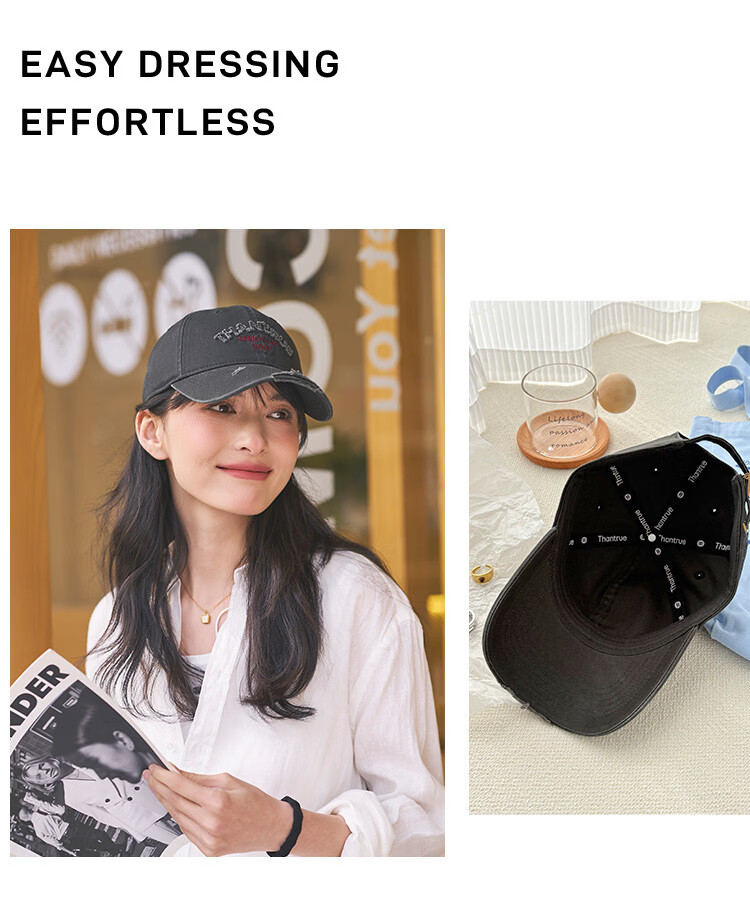 Zhenxiang Women's Baseball Cap Spring Autumn Fashion Embroidered Vintage Four-Season High-End Duckbill Hat Face-Slimming Y1029 10