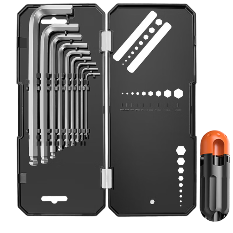 KOMAX Hex Key Wrench Set Universal Boxed Metric Hexagon Ball Head Screwdriver Tool