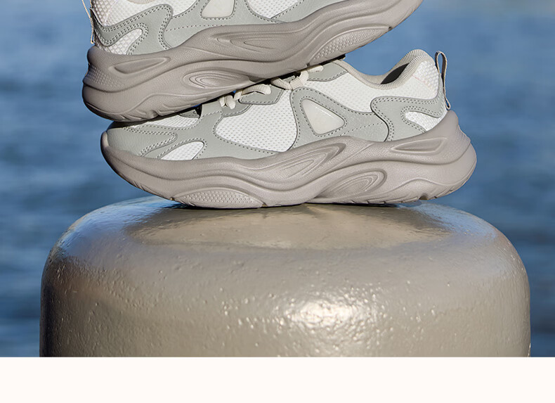 361° Women's Sports Shoes Spring Summer New Thick Sole Cushioning Commuter Retro Casual Dad Sneakers 682616762-1 23